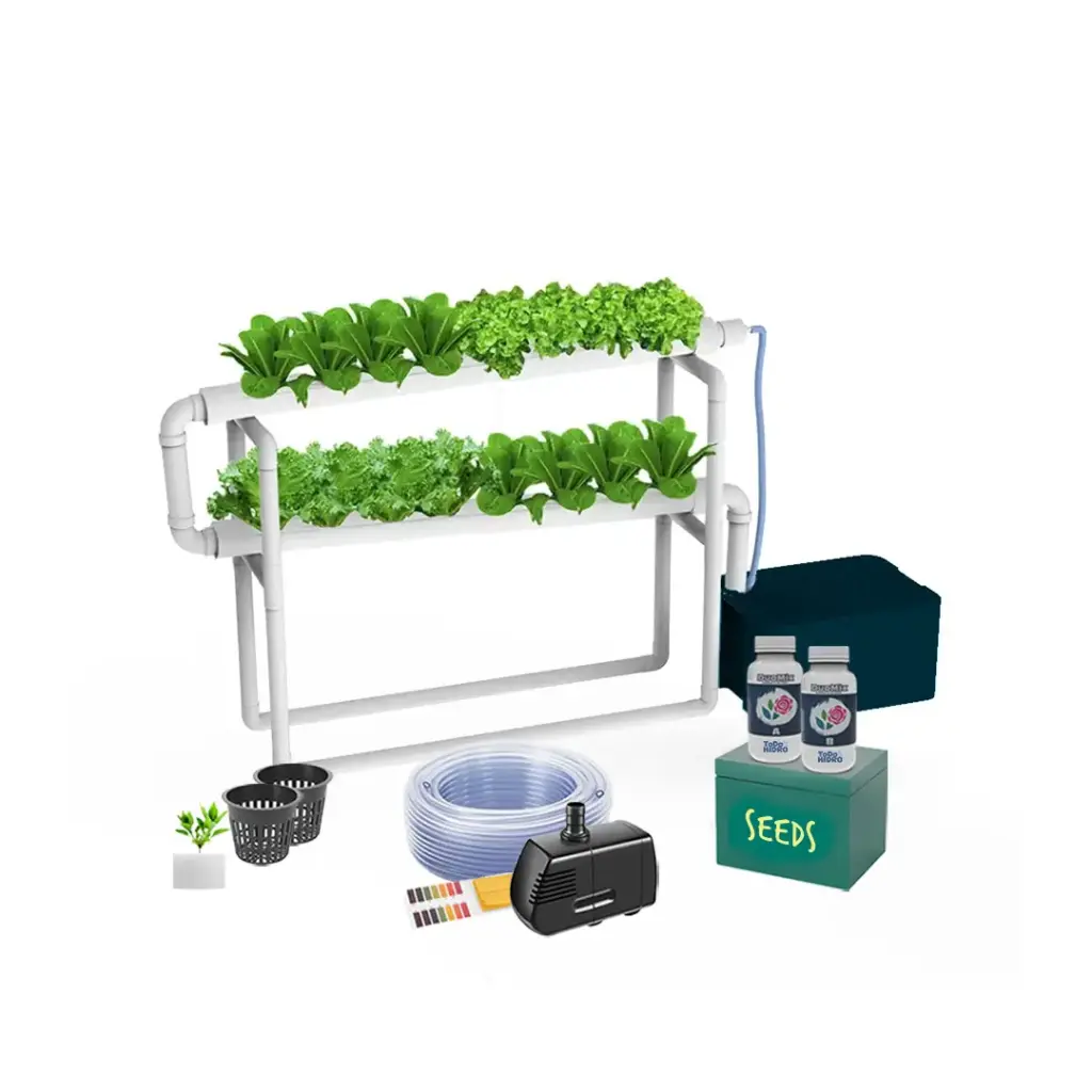 Hydroponic Kit N7 NFT System for 16 Plants, Complete Indoor Garden with Nutrients, Seeds & Accessories
