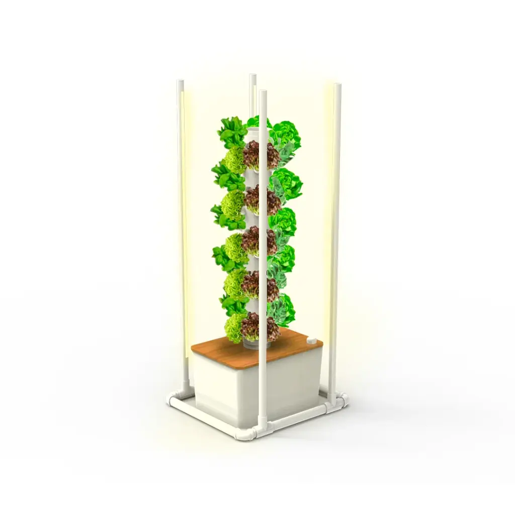 Hydroponic Kit N6WP Tower System for 50 Plants, Complete Indoor Garden with Nutrients, Seeds & Accessories