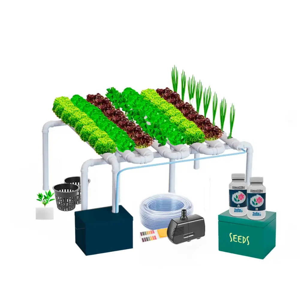 Hydroponic Kit N15 NFT System for 64 Plants, Complete Indoor Garden with Nutrients, Seeds & Accessories (copy)